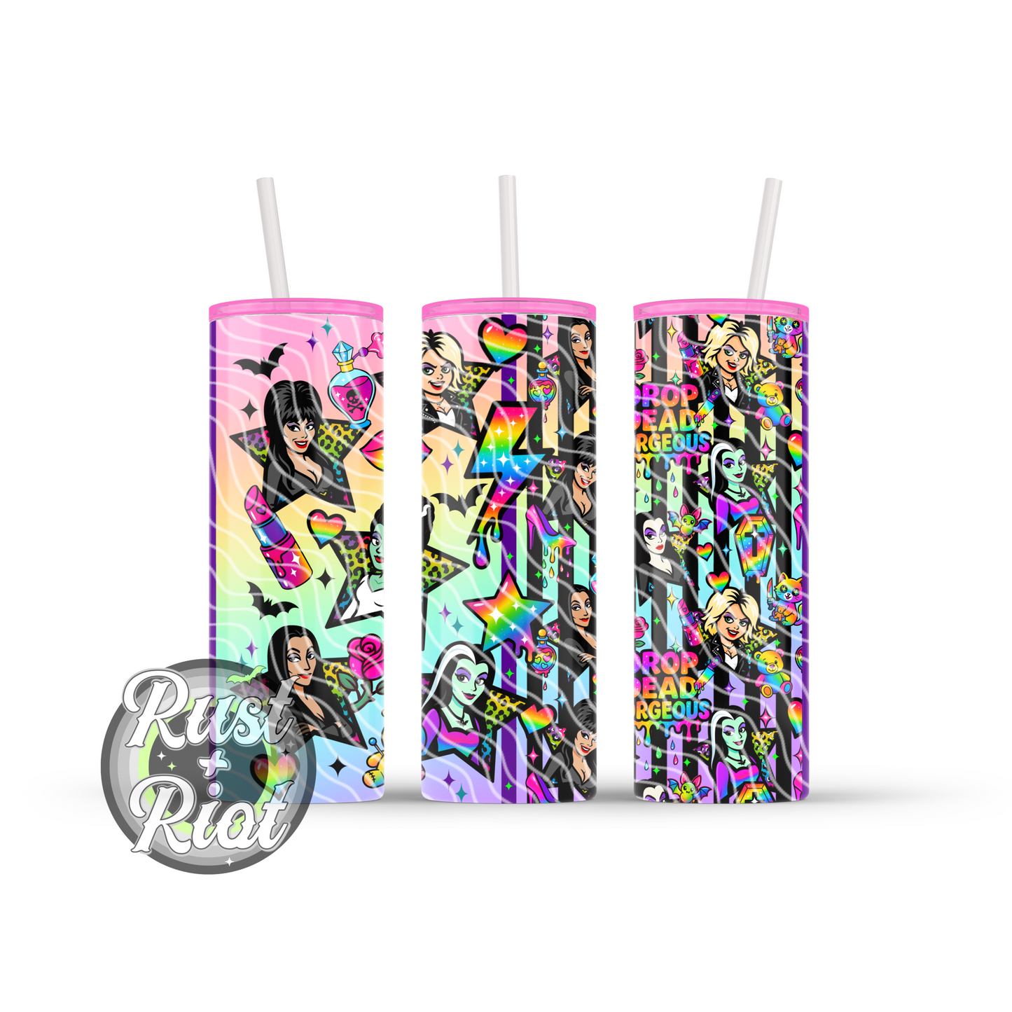 Drop Dead Gorgeous Bundle - Rainbow Horror PNG Set for Sublimation, DTF, Paper, Fabric and Crafts