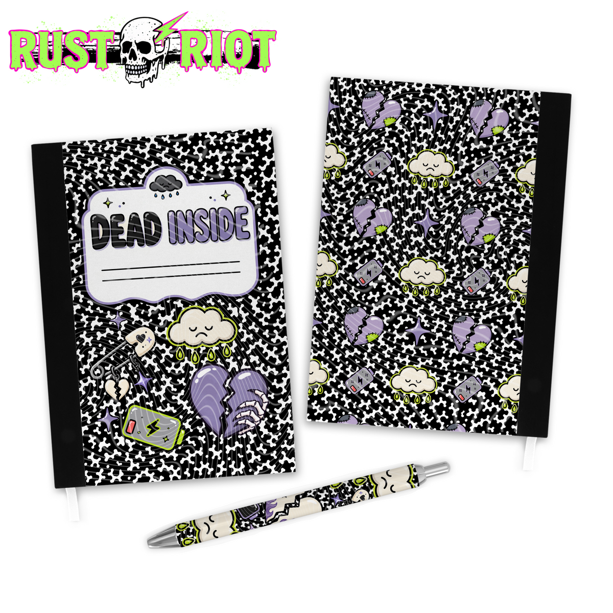 Notebook Cover Set | Coordinating Cover + Pen Wrap | PNG Digital Download