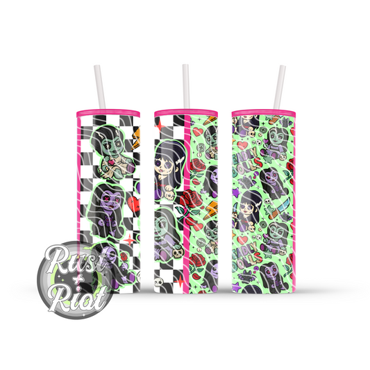 Deadly Dolls 20oz Tumbler Wrap Digital Download - Creepy Cute Horror PNG