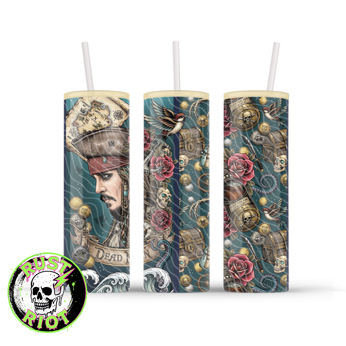 Dead Man’s Gold Everything Bundle | Tattoo Style Pirate Graphic Set | PNG Digital Download