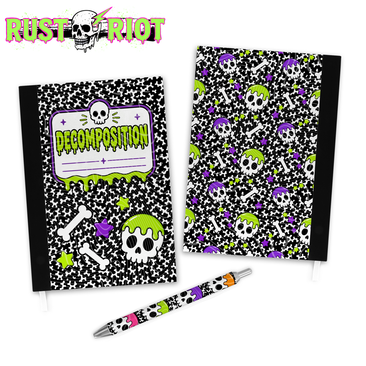 Notebook Cover Set | Coordinating Cover + Pen Wrap | PNG Digital Download