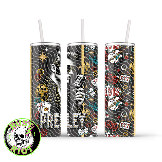 King of Vegas Tumbler Wrap | Retro Rock & Roll Casino Design