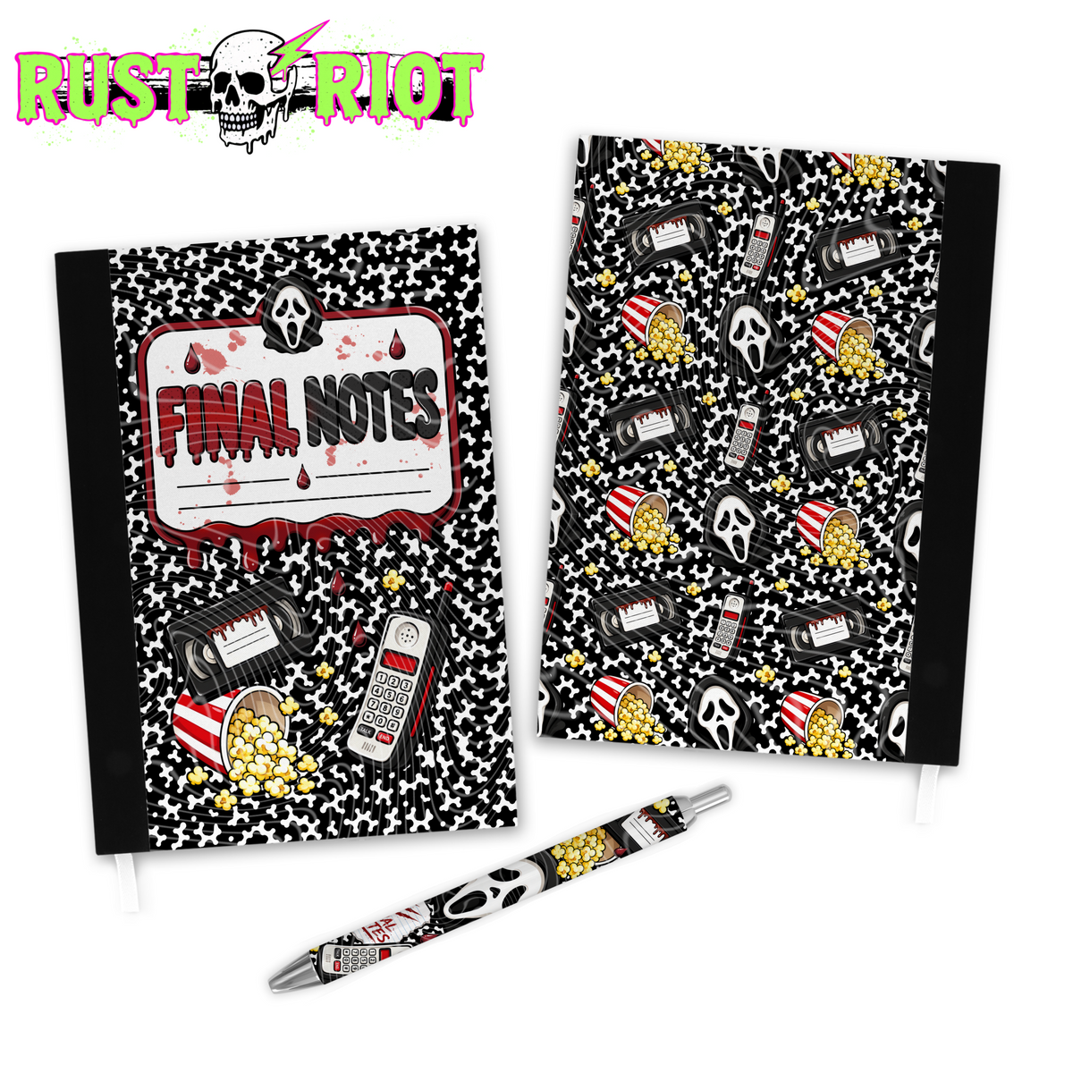 Notebook Cover Set | Coordinating Cover + Pen Wrap | PNG Digital Download