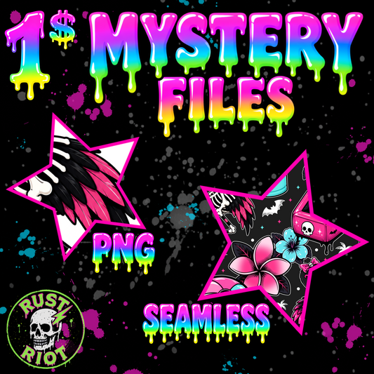 MYSTERY FILES #3 |Tee Graphic OR Seamless Pattern | PNG Digital Download