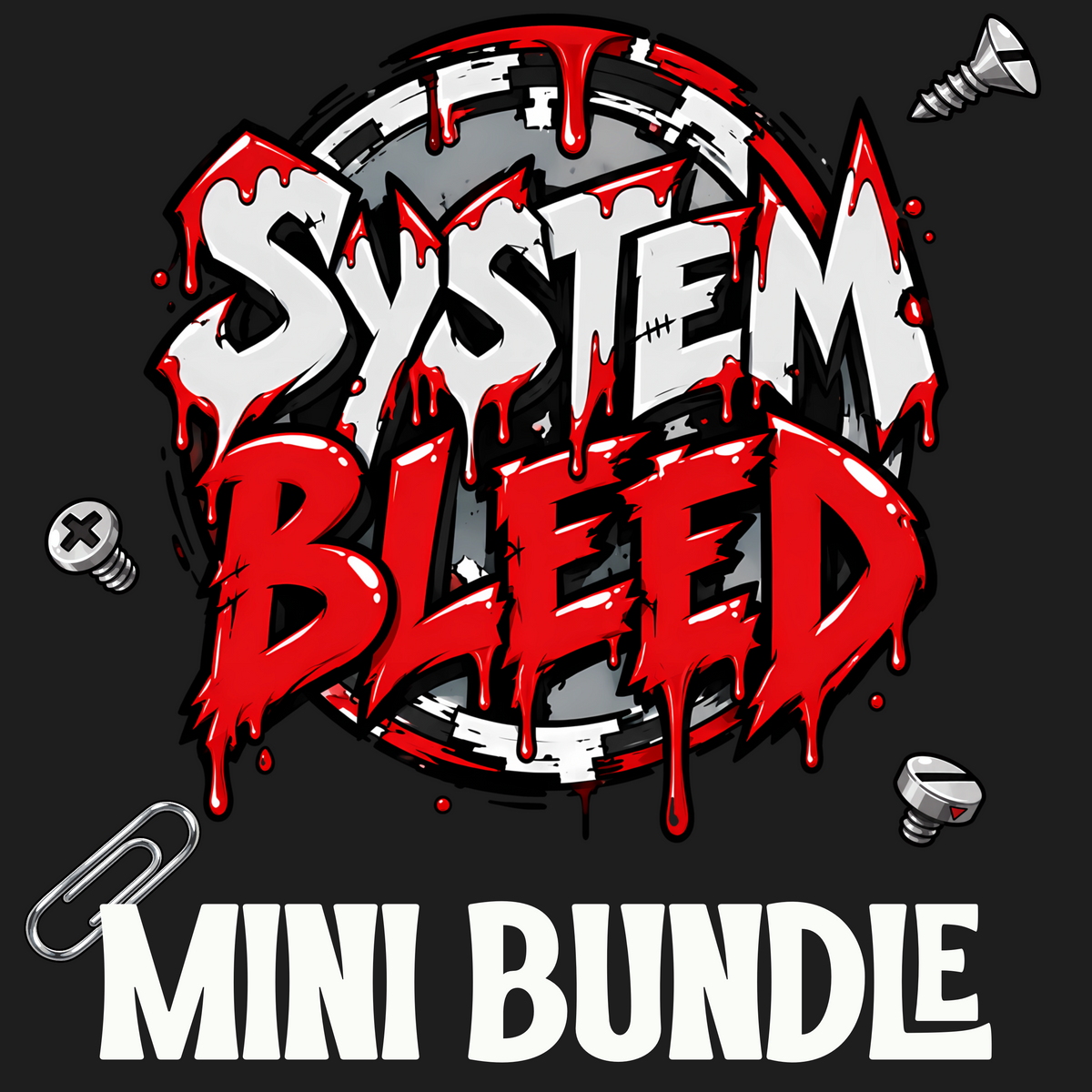 Earth Problems - System Bleed Mini Bundle | Robot Glitch Horror | PNG Digital Download