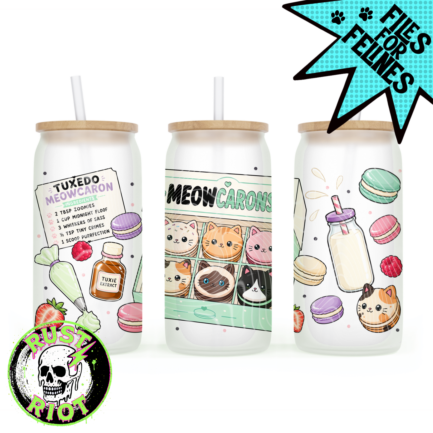 Meowcarons | Kawaii Pop Art Collection | PNG Digital Download