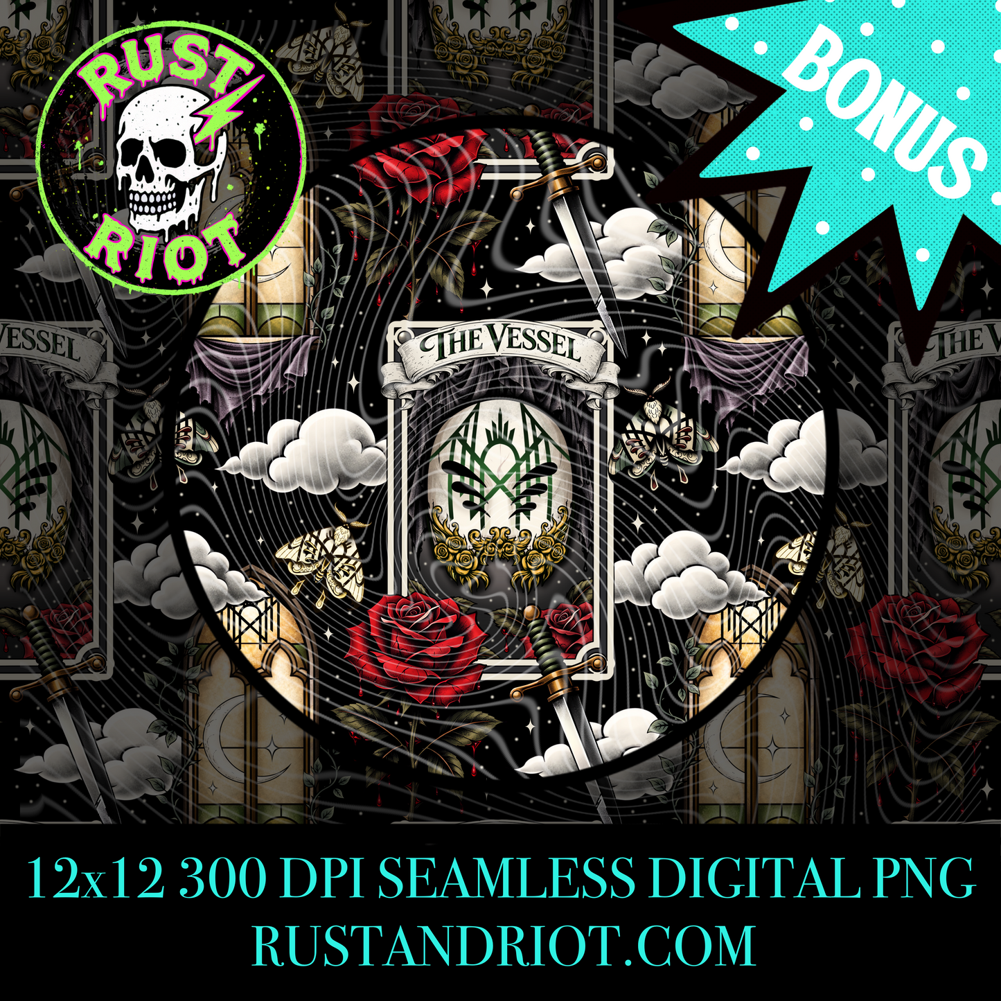 Sacred & Serpentine Everything Bundle | Dark Neo Trad Tarot Graphic Set | PNG Digital Download