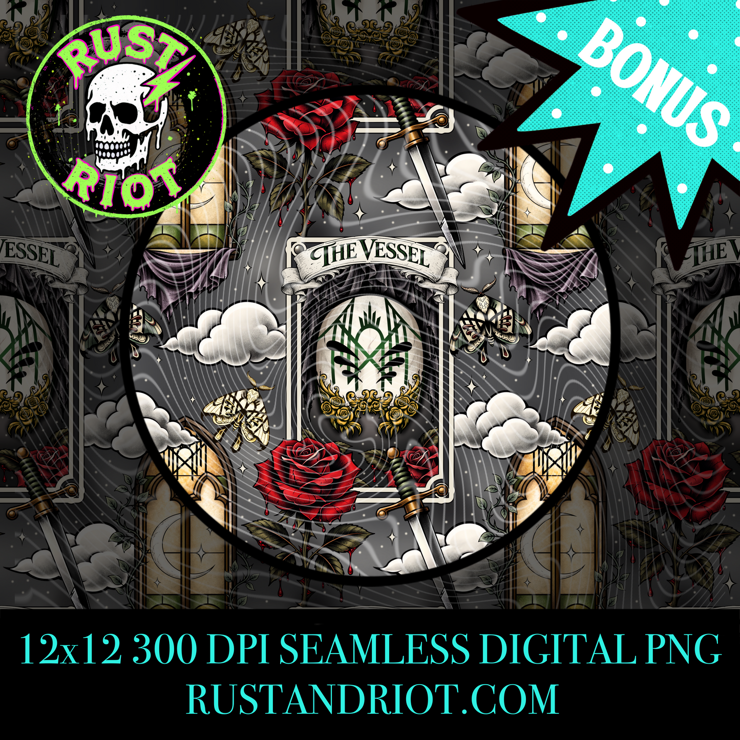 Sacred & Serpentine Everything Bundle | Dark Neo Trad Tarot Graphic Set | PNG Digital Download