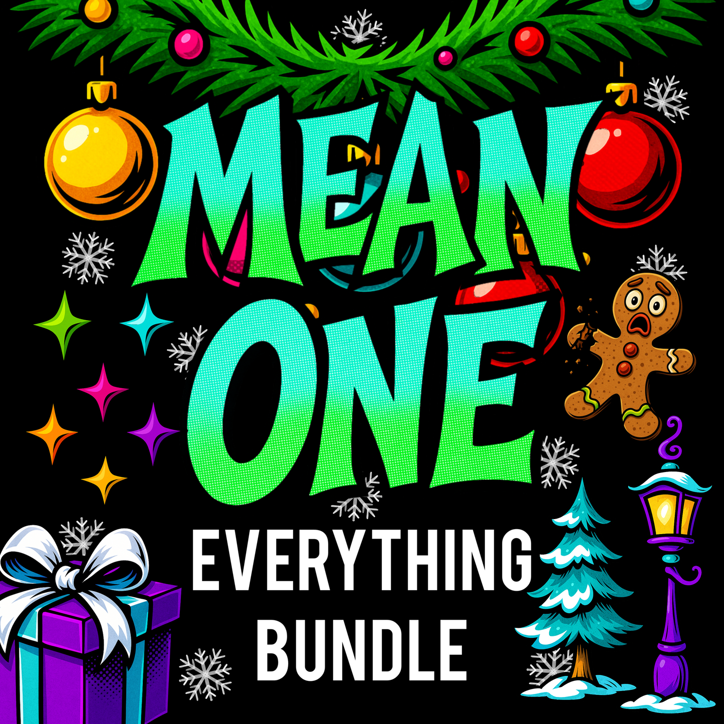 Mean One Everything Bundle | Christmas Holiday Design Collection | PNG Digital Download