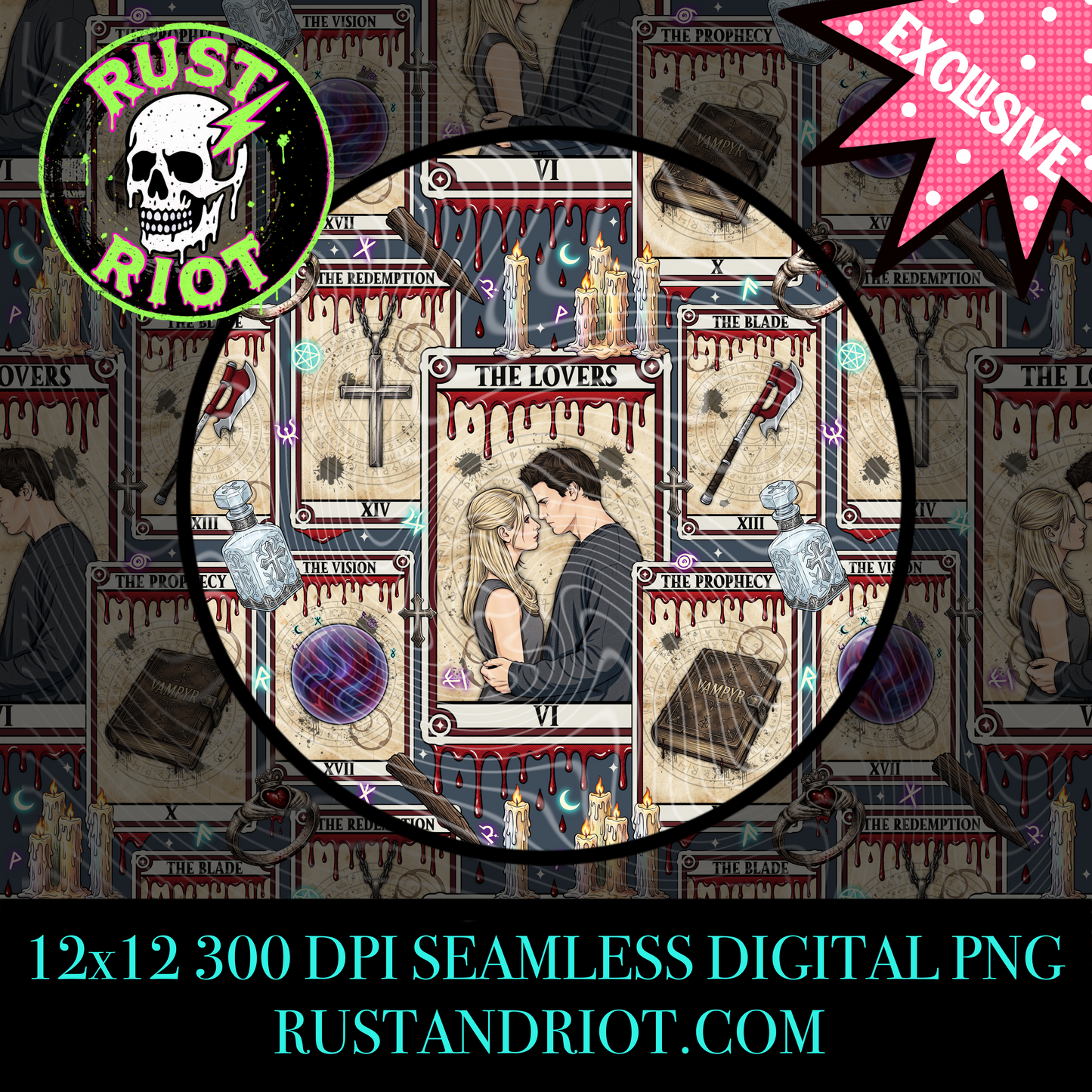 Slayer Arcana Everything Bundle | Gothic Tarot Graphic Set | PNG Digital Download