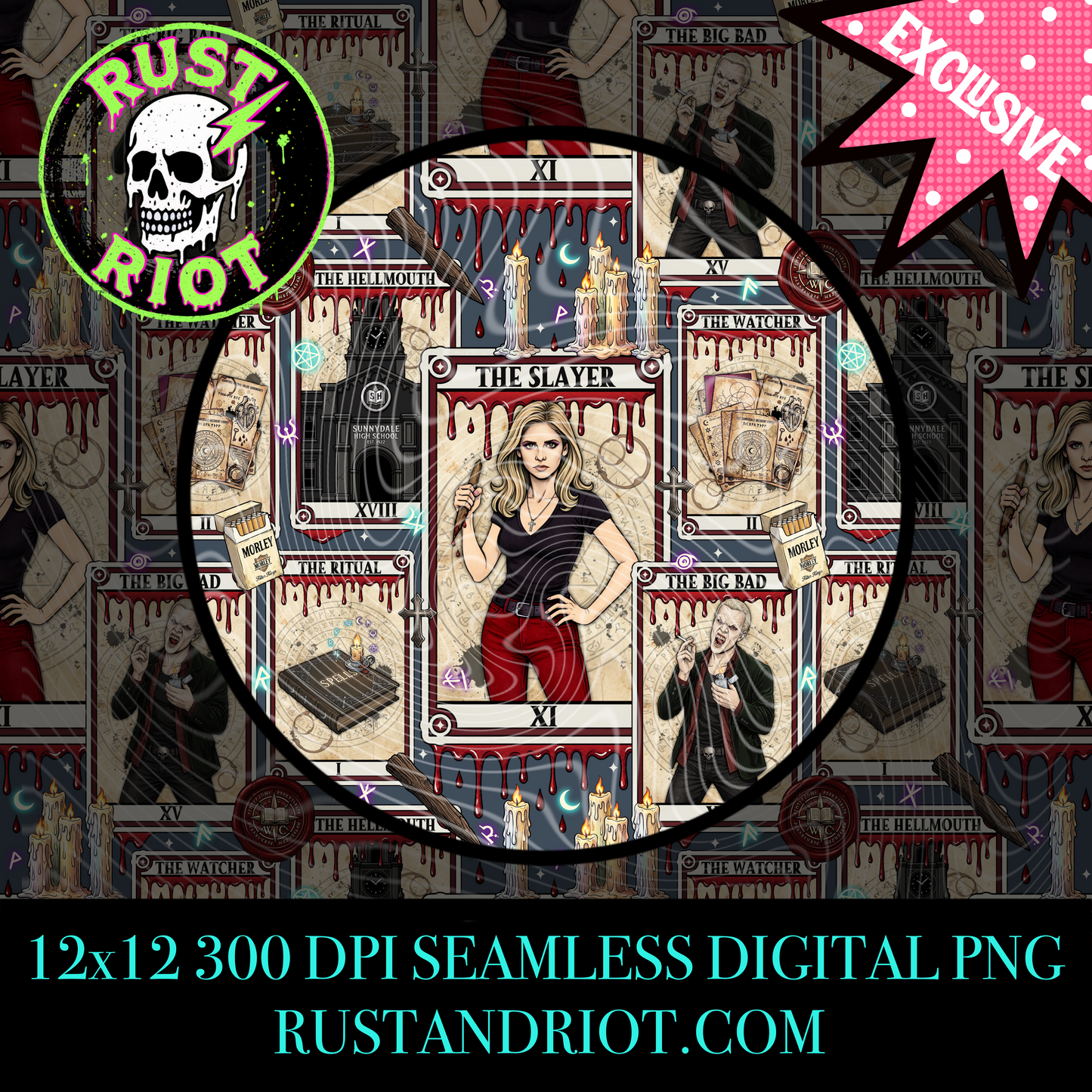 Slayer Arcana Everything Bundle | Gothic Tarot Graphic Set | PNG Digital Download