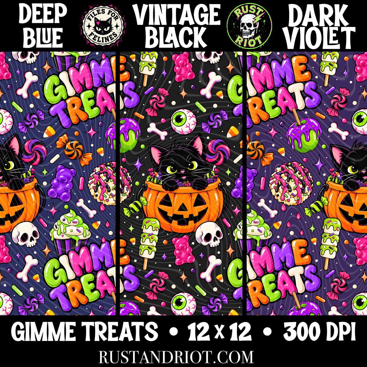 Treats & Toe Beans | Halloween Cat Collection | PNG Digital Download