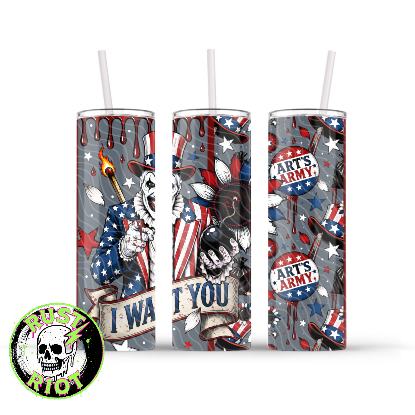 American Nightmare Tumbler Wrap | Patriotic Horror | PNG Digital Download