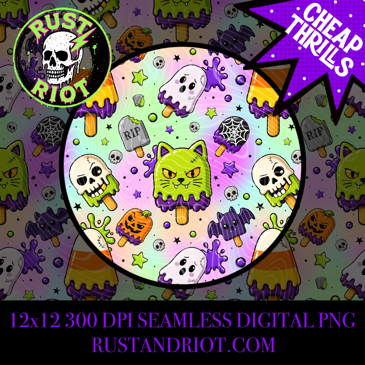 Graveyard Pops | Halloween Treat Collection | PNG Digital Download