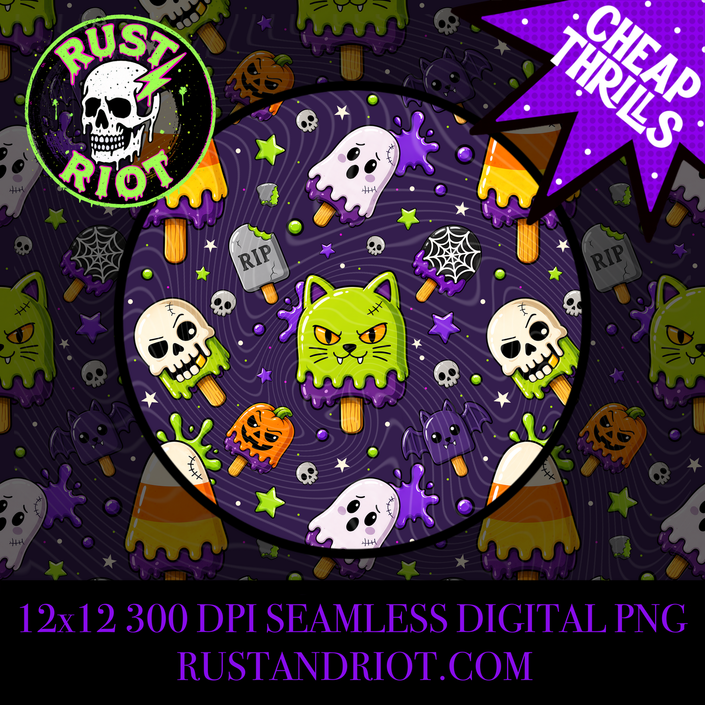 Graveyard Pops | Halloween Treat Collection | PNG Digital Download
