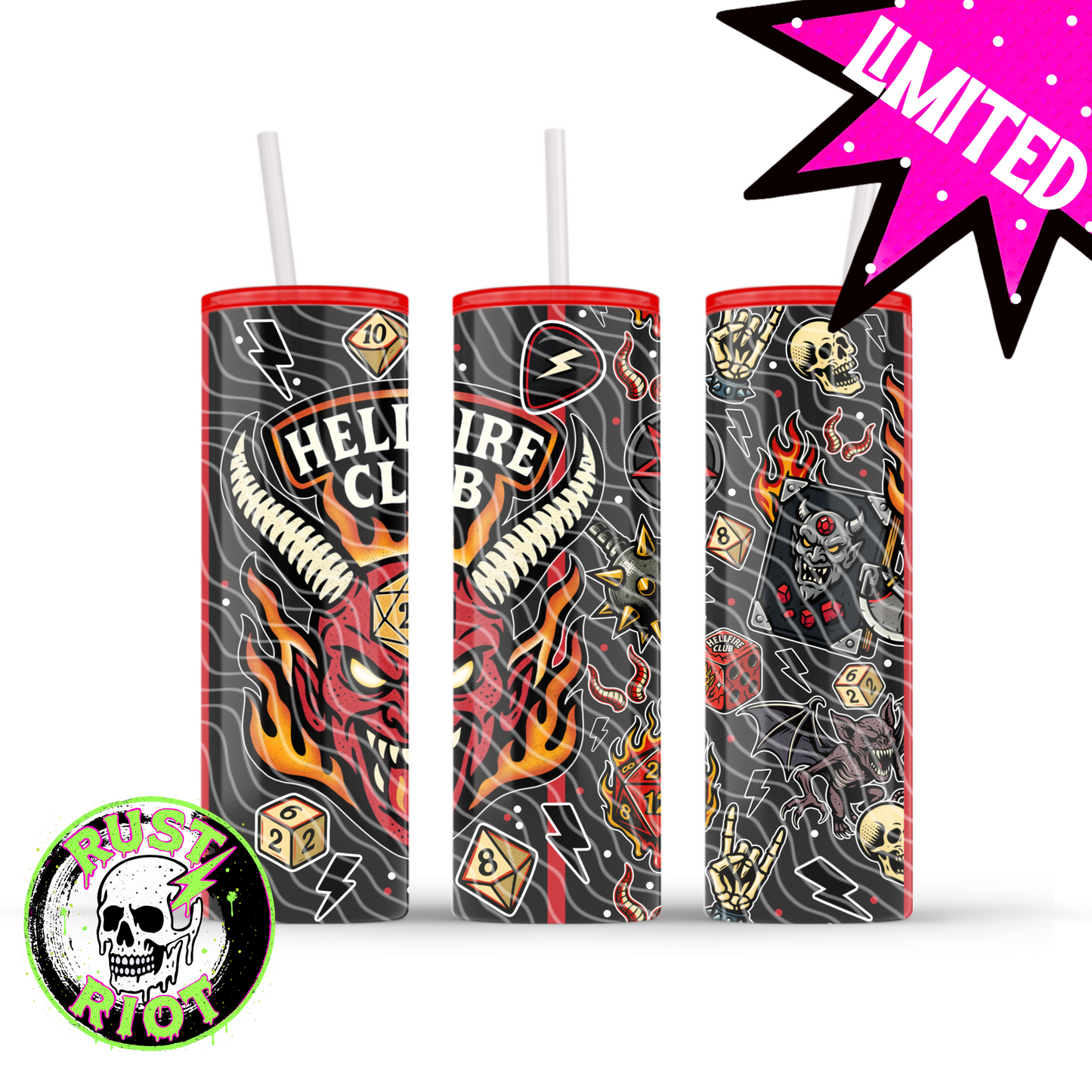 Hellfire Micro Set – Limited Edition | Tee Graphic, Seamless, Tumbler Wrap | Digital Download PNG