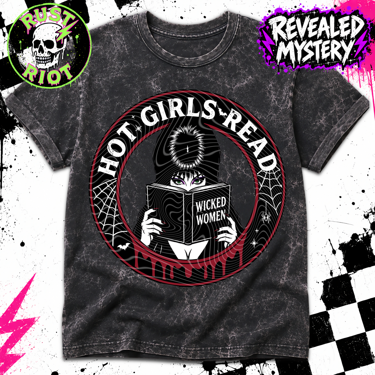 Hot Girls Read | Goth Bookish | PNG Digital Download