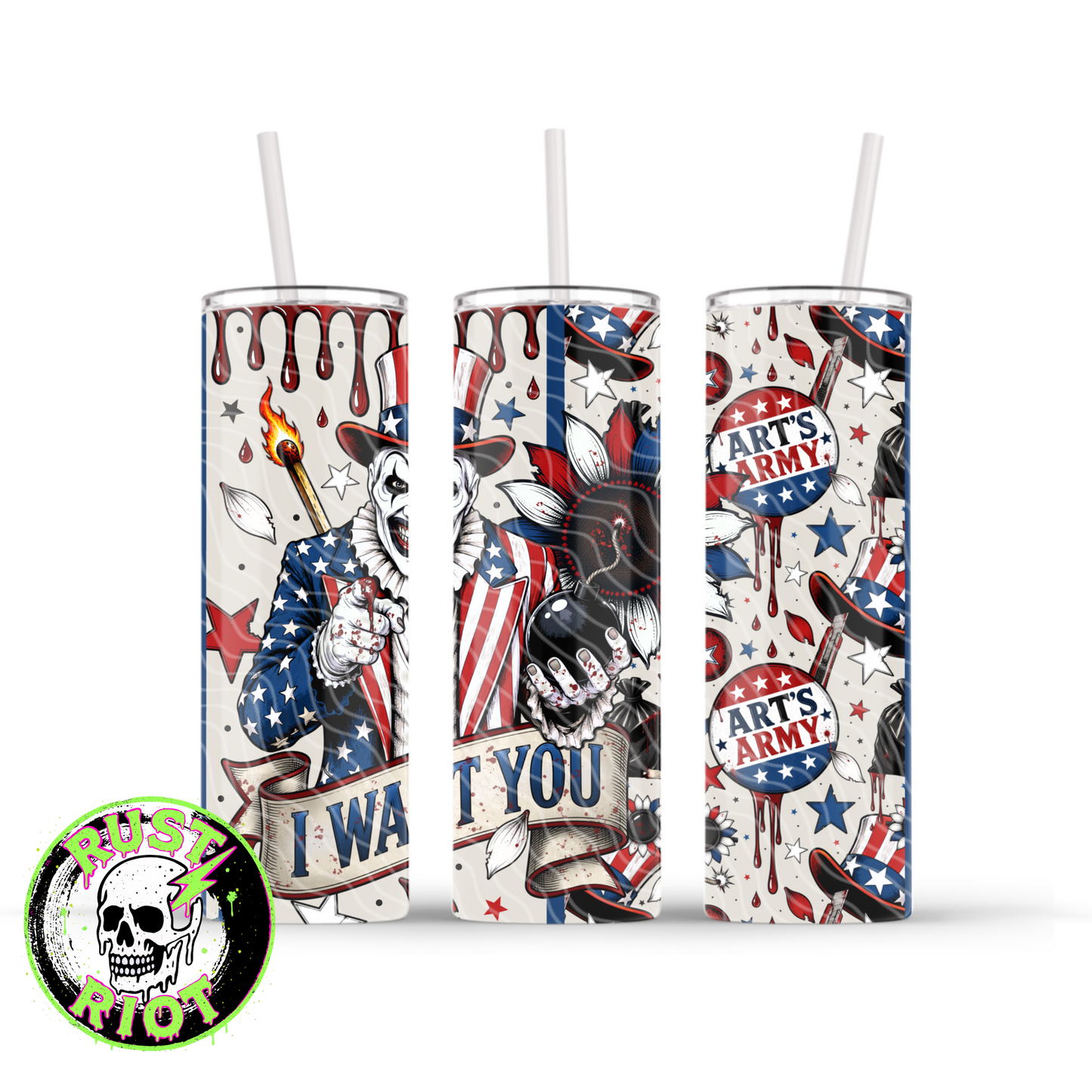 American Nightmare Tumbler Wrap | Patriotic Horror | PNG Digital Download