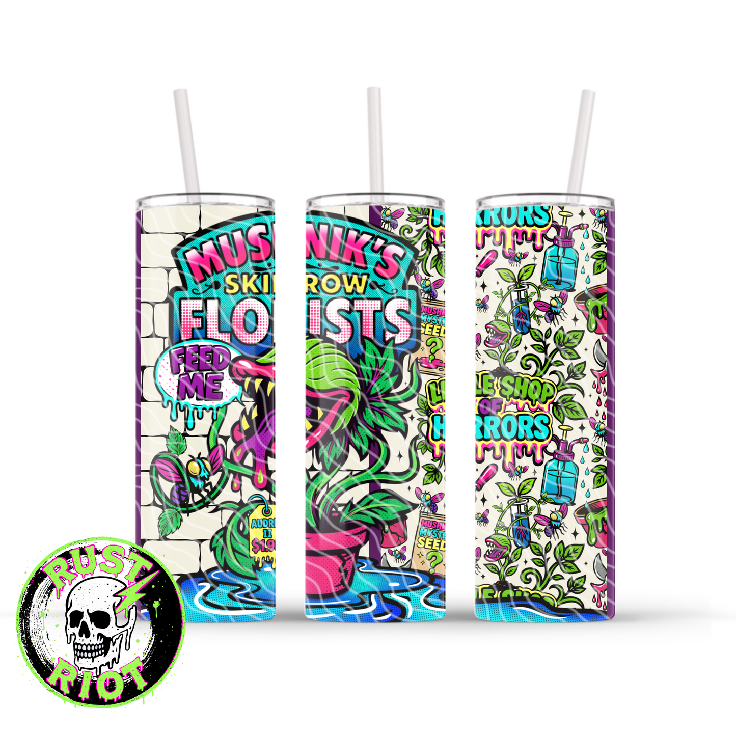 Skid Row Grow | Retro Horror Botanical Everything Bundle | PNG Digital Download