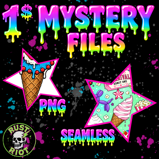 MYSTERY FILES #2 | Tee Graphic OR Seamless Pattern | PNG Digital Download
