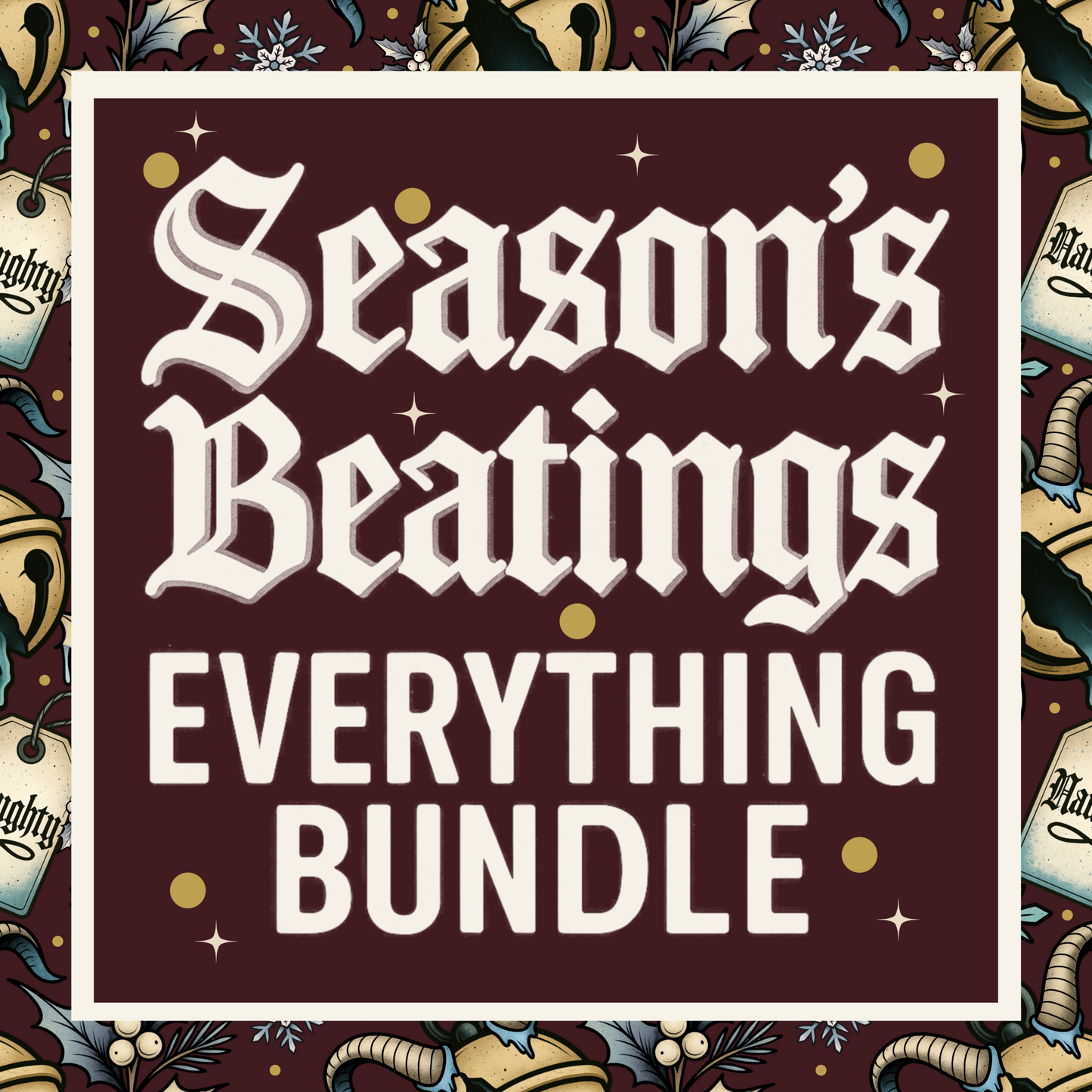 Season’s Beatings Everything Bundle | Krampus Horror Holiday Collection | PNG Digital Download