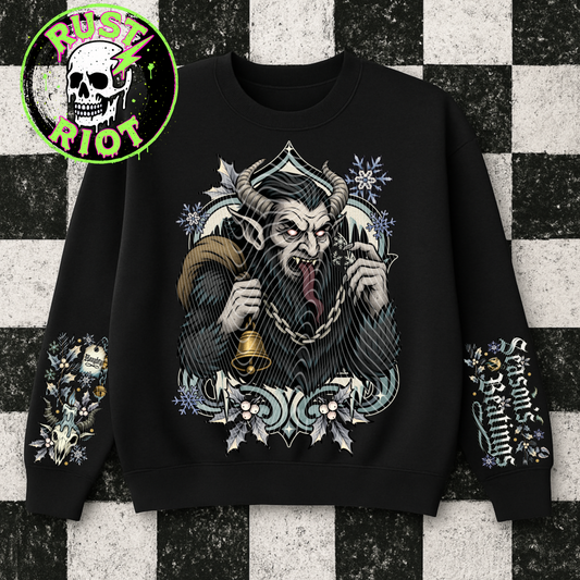 Season’s Beatings | Krampus Horror Holiday Graphic | PNG Digital Dowload