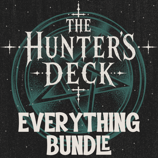 The Hunter’s Deck Everything Bundle | Neo Trad Occult Graphic Set | PNG Digital Download