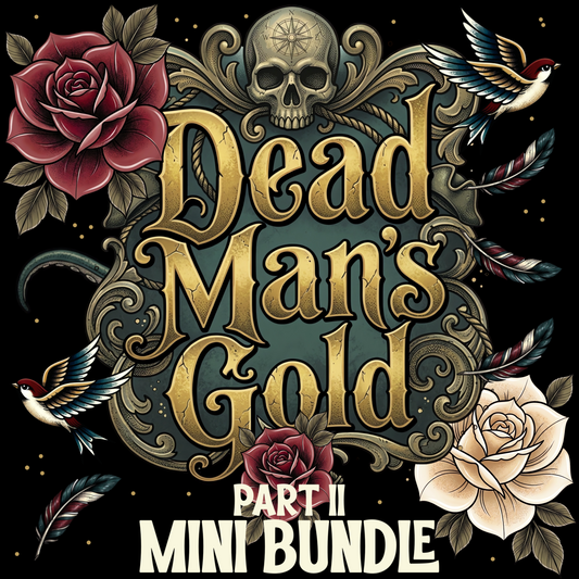 Dead Man’s Gold Part II - Mini Bundle | Tattoo Style Pirate Graphic Set | PNG Digital Download