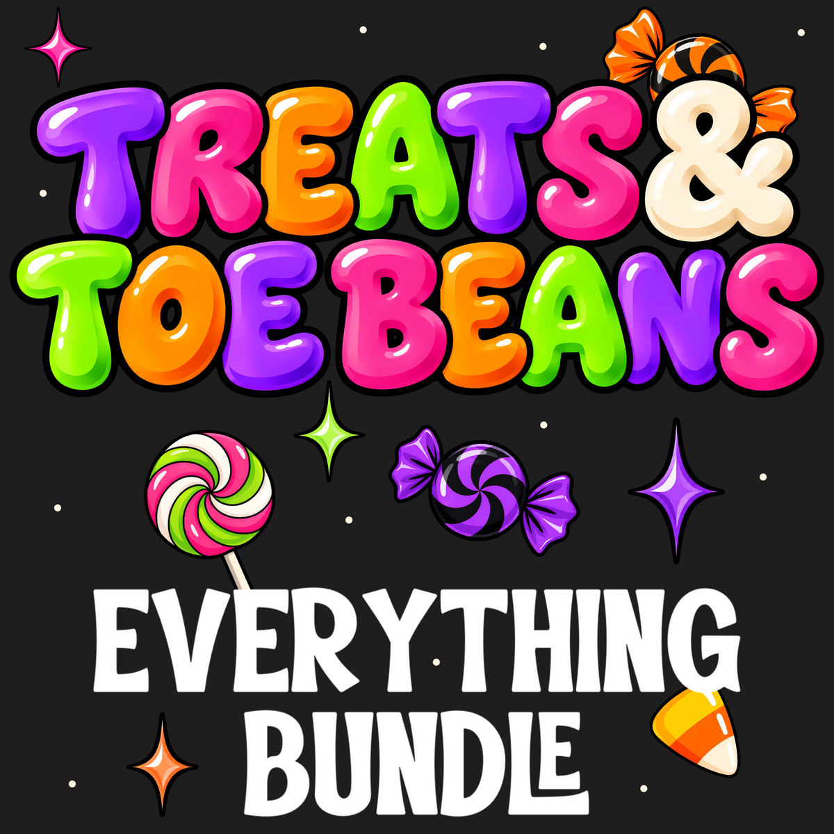 Treats & Toe Beans | Halloween Cat Collection | PNG Digital Download
