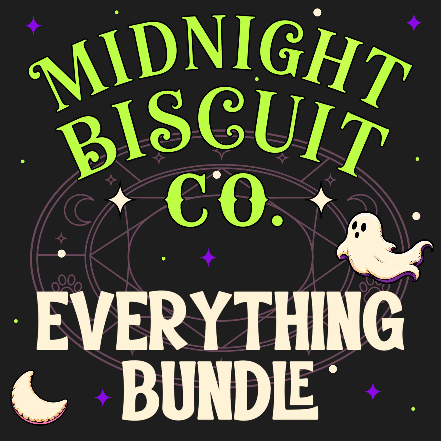 Midnight Biscuit Co. | Occult Cat Bakery Collection  | PNG Digital Download