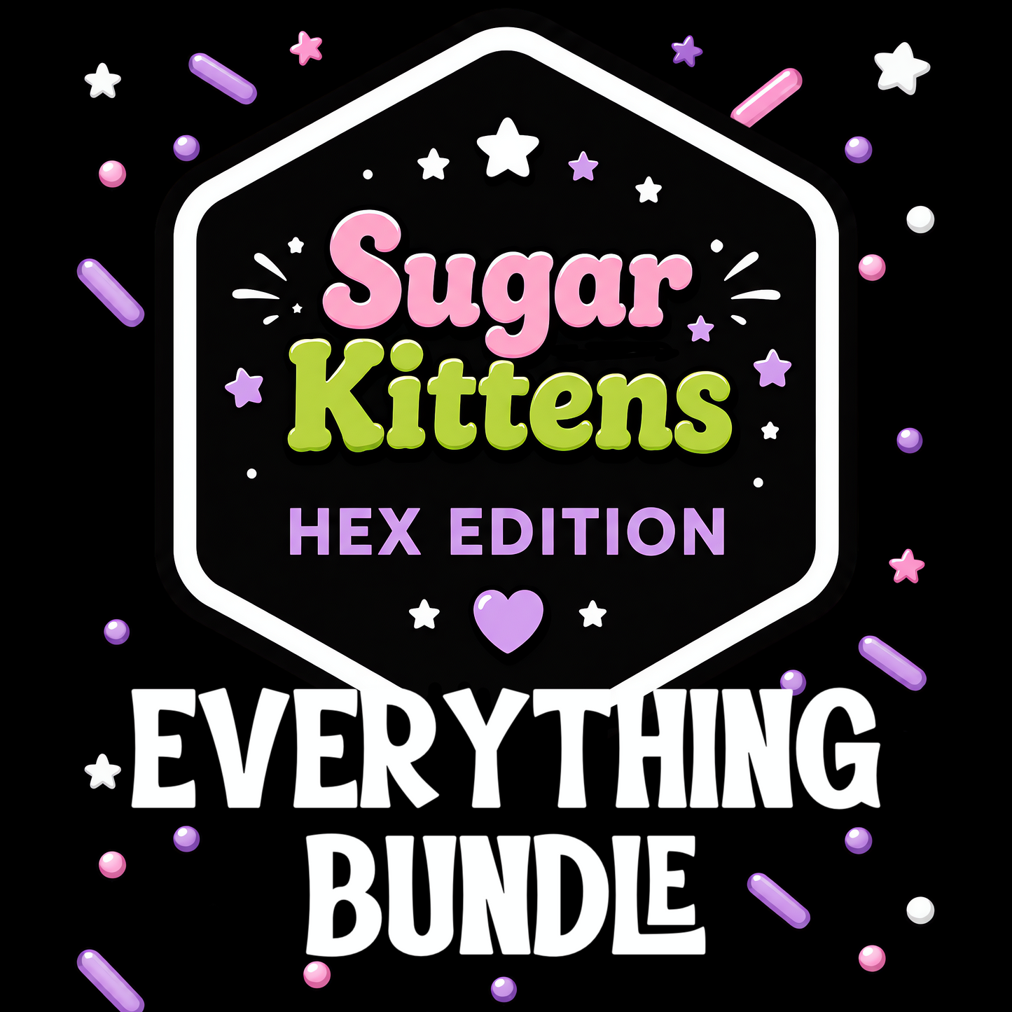 Sugar Kittens Hex Edition | Halloween Cat Donut Collection | PNG Digital Download