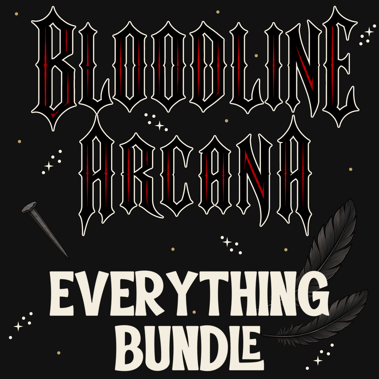 Bloodline Arcana Everything Bundle | Neo Trad Vampire Tarot Collection | PNG Digital Download