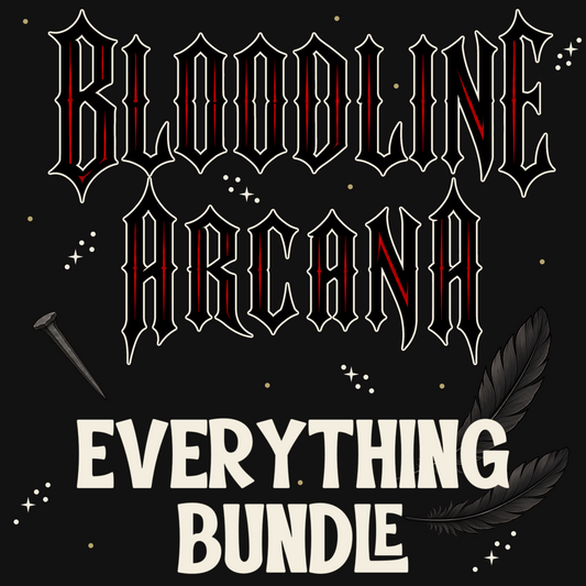 Bloodline Arcana Everything Bundle | Neo Trad Vampire Tarot Collection | PNG Digital Download