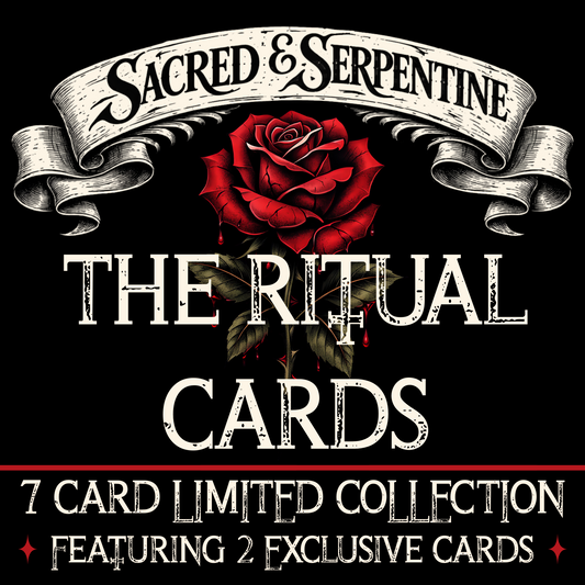 Sacred & Serpentine - The Ritual Cards Limited (10) Mini Bundle | Dark Neo Trad Tarot Collection | PNG Digital Download