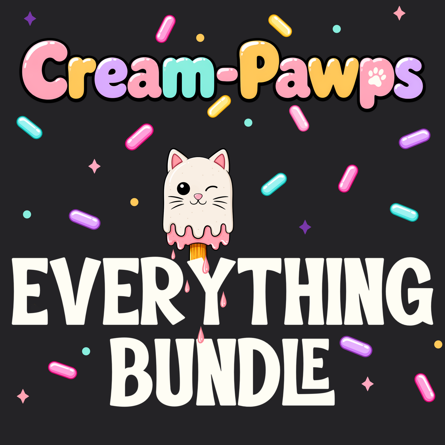 Cream Pawps | Kawaii Pop Art Collection | PNG Digital Download