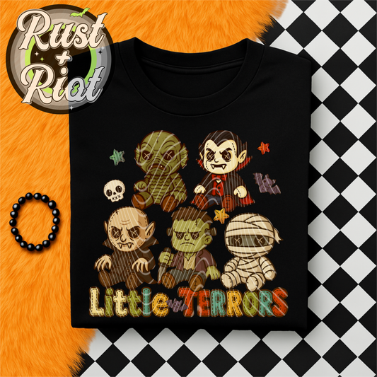Little Terrors Classic Monsters PNG - Cute Horror Plushies Digital Graphic