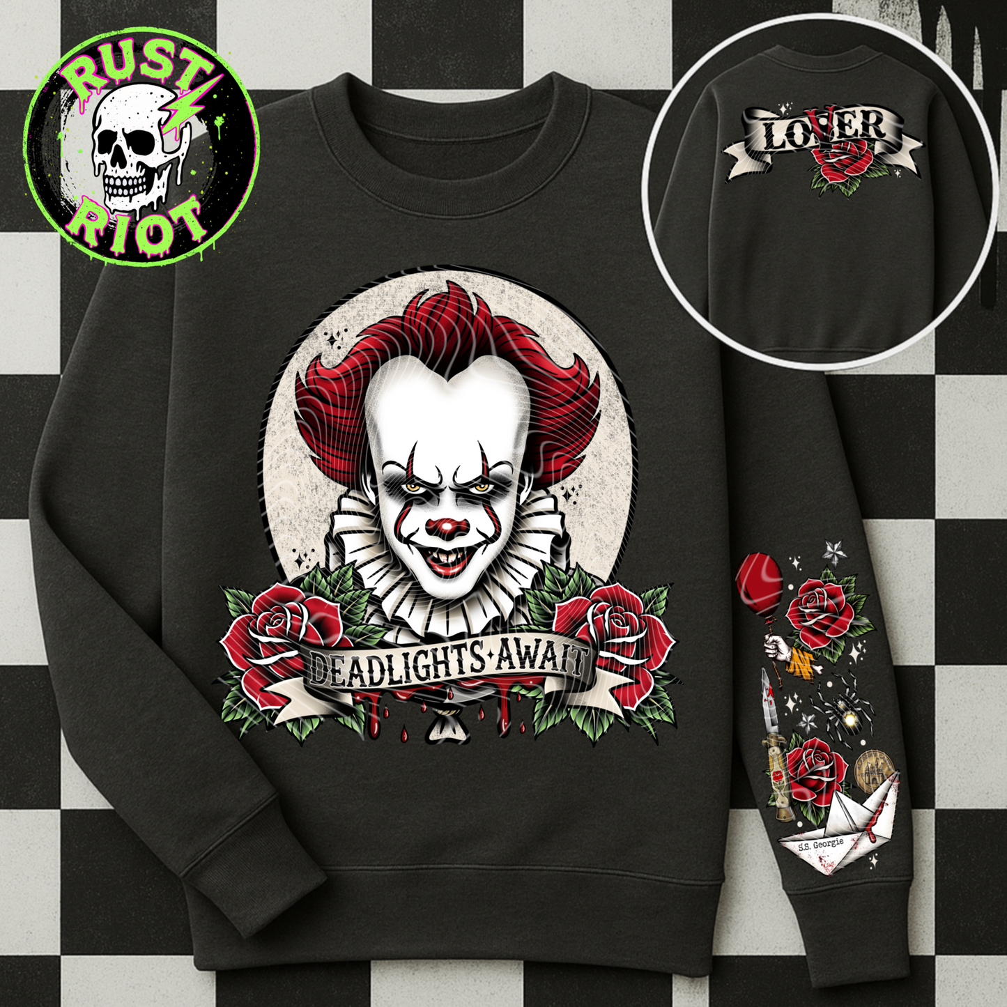 Deadlights Await Everything Bundle | Horror Tattoo Graphic Set | PNG Digital Download
