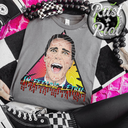 I’m Feeling Lethal Main PNG, Psycho Killer Cult Classic Movie Digital Image for UVDTF or Sublimation Printing