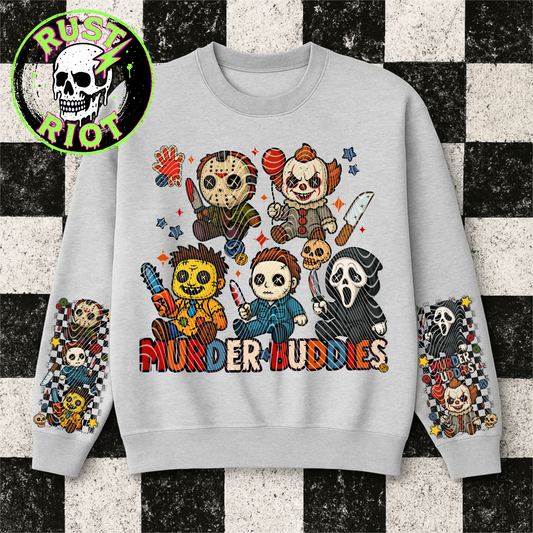 Murder Buddies Horror Plush Design | Creepy Cute Slasher PNG