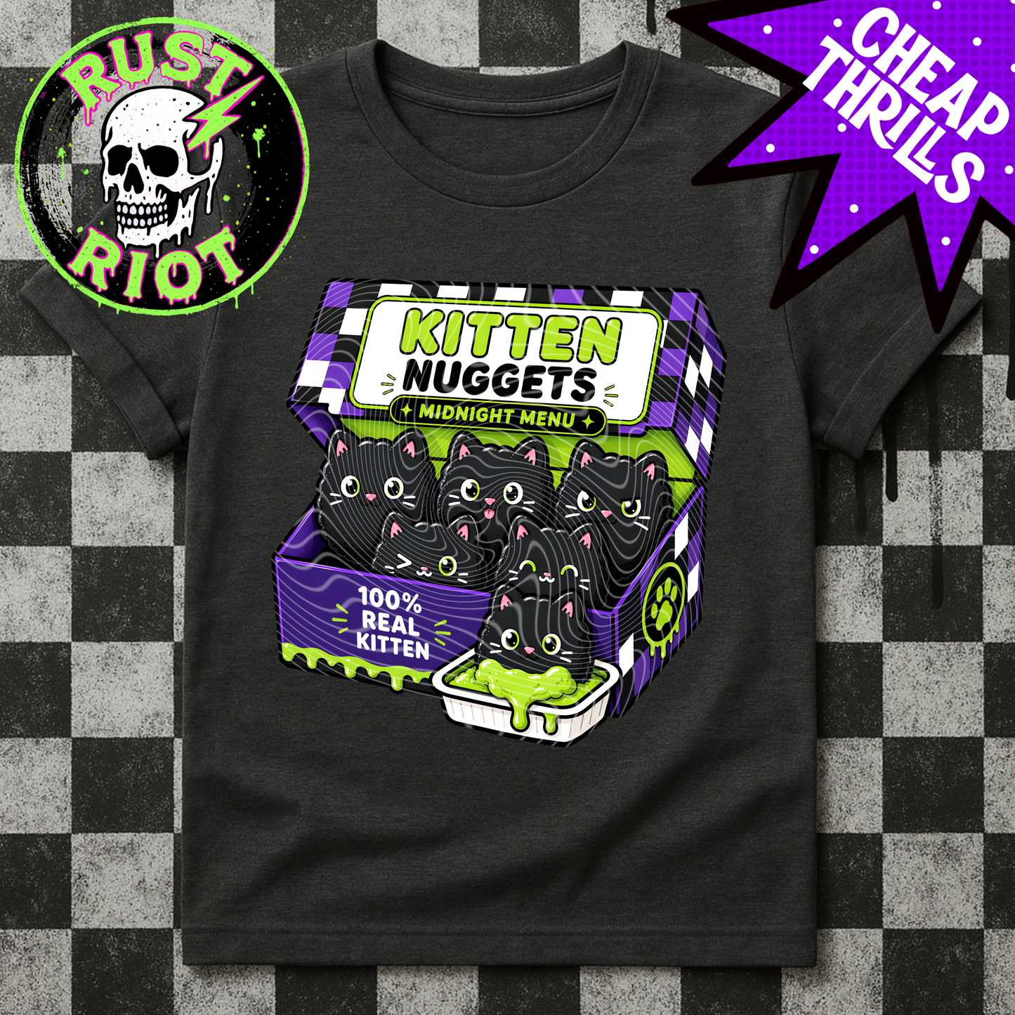Kitten Nuggets: Midnight Menu - Open Box | Kawaii Pop Art Collection | PNG Digital Download