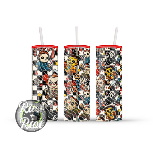Murder Buddies Tumbler Wrap – Creepy Cute Plush Horror Design