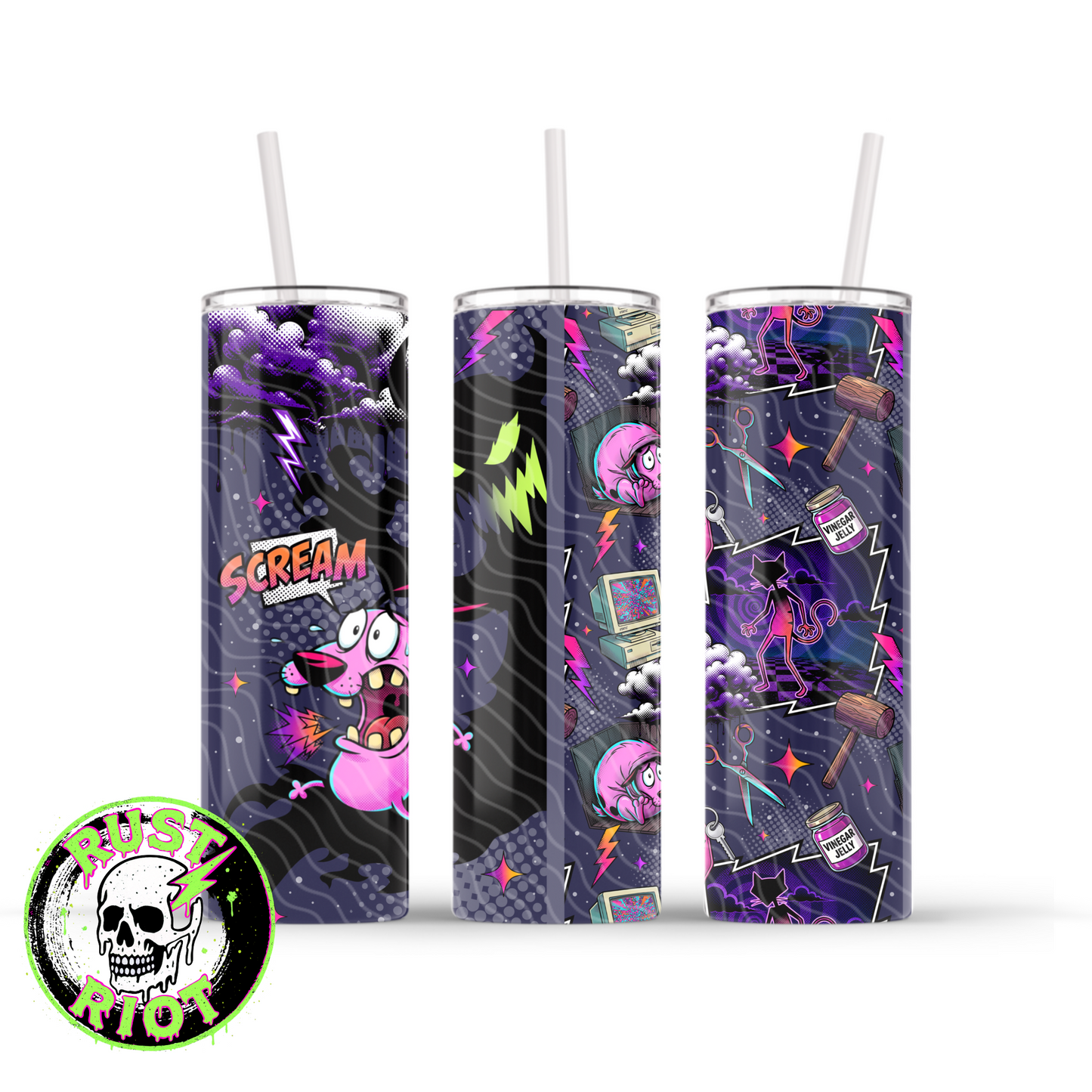 Welcome to Nowhere Everything Bundle | Neon Comic Horror Graphic Set | PNG Digital Download
