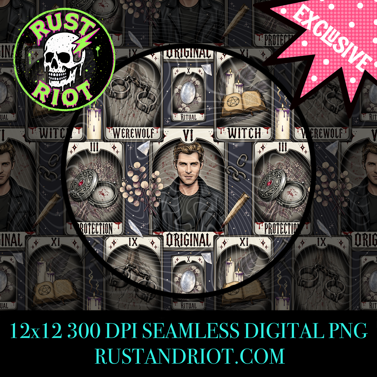Bloodline Arcana Everything Bundle | Neo Trad Vampire Tarot Collection | PNG Digital Download
