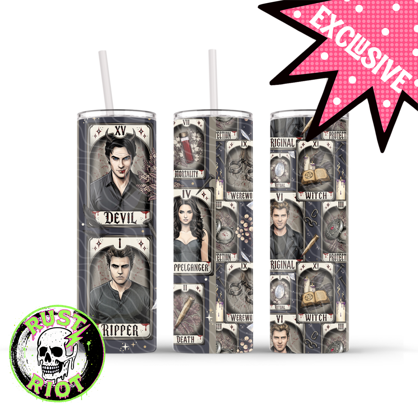 Bloodline Arcana Everything Bundle | Neo Trad Vampire Tarot Collection | PNG Digital Download