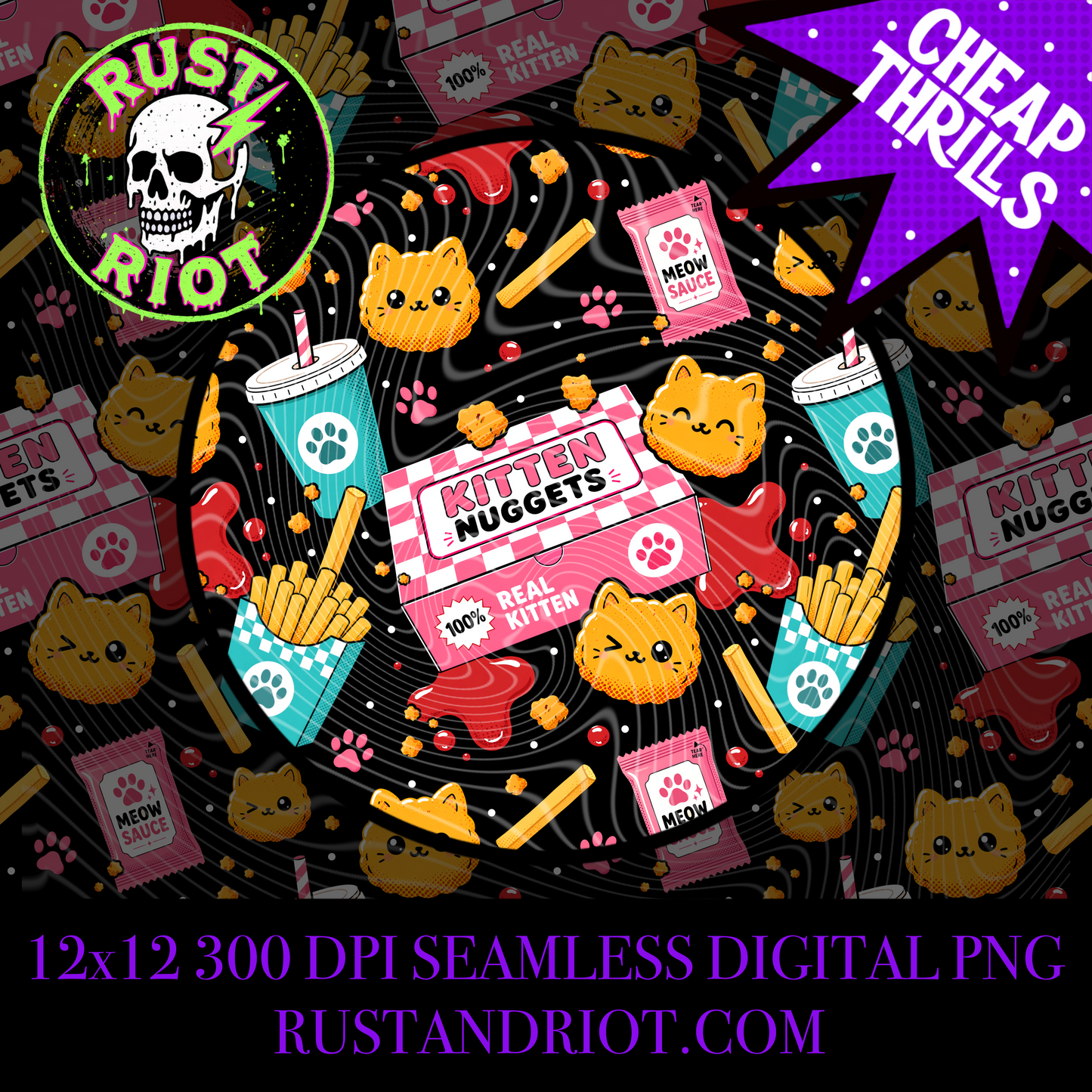 Kitten Nuggets - Closed Box | Kawaii Pop Art Collection | PNG Digital Download