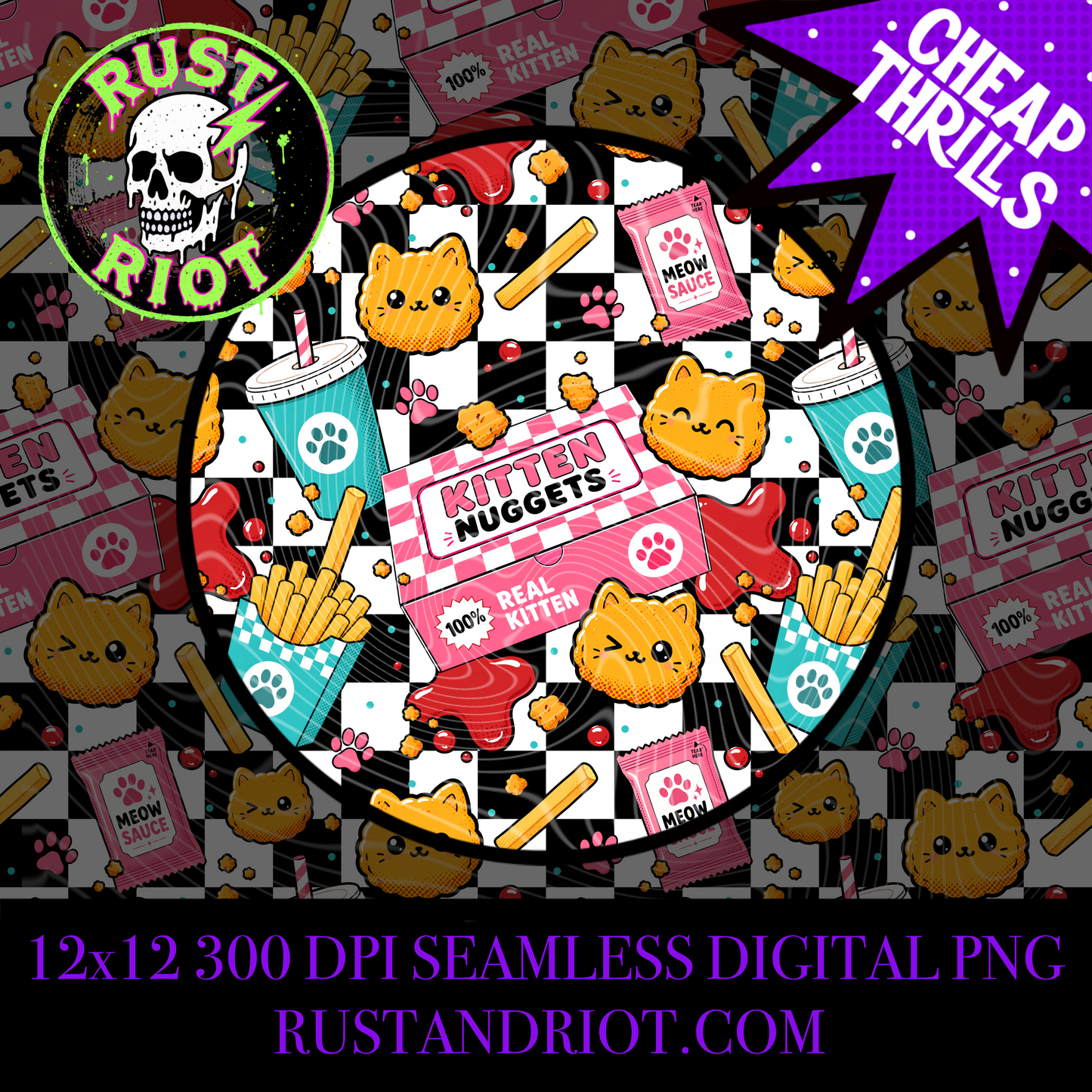 Kitten Nuggets - Closed Box | Kawaii Pop Art Collection | PNG Digital Download