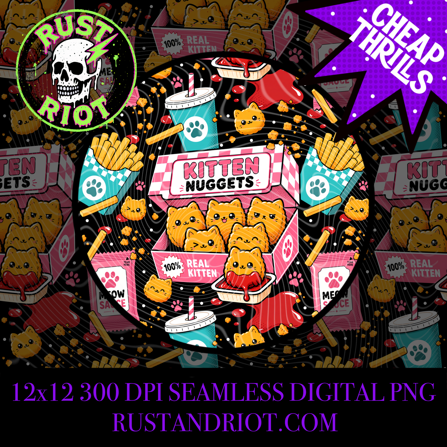 Kitten Nuggets - Open Box | Kawaii Pop Art Collection | PNG Digital Download