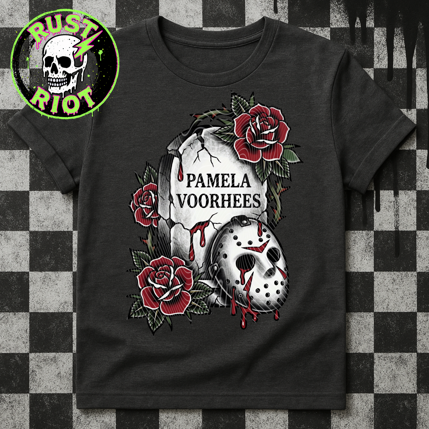 Slasher Tattoo-Style Tee Graphic | PNG Digital Download