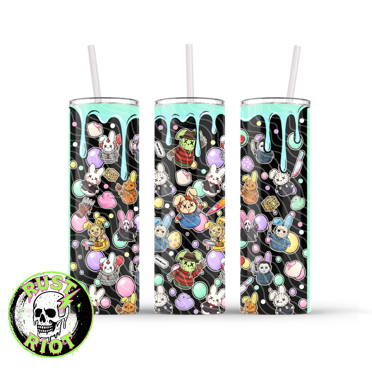 Slashy Easter Everything Bundle | Pastel Horror Graphic Set | PNG Digital Download