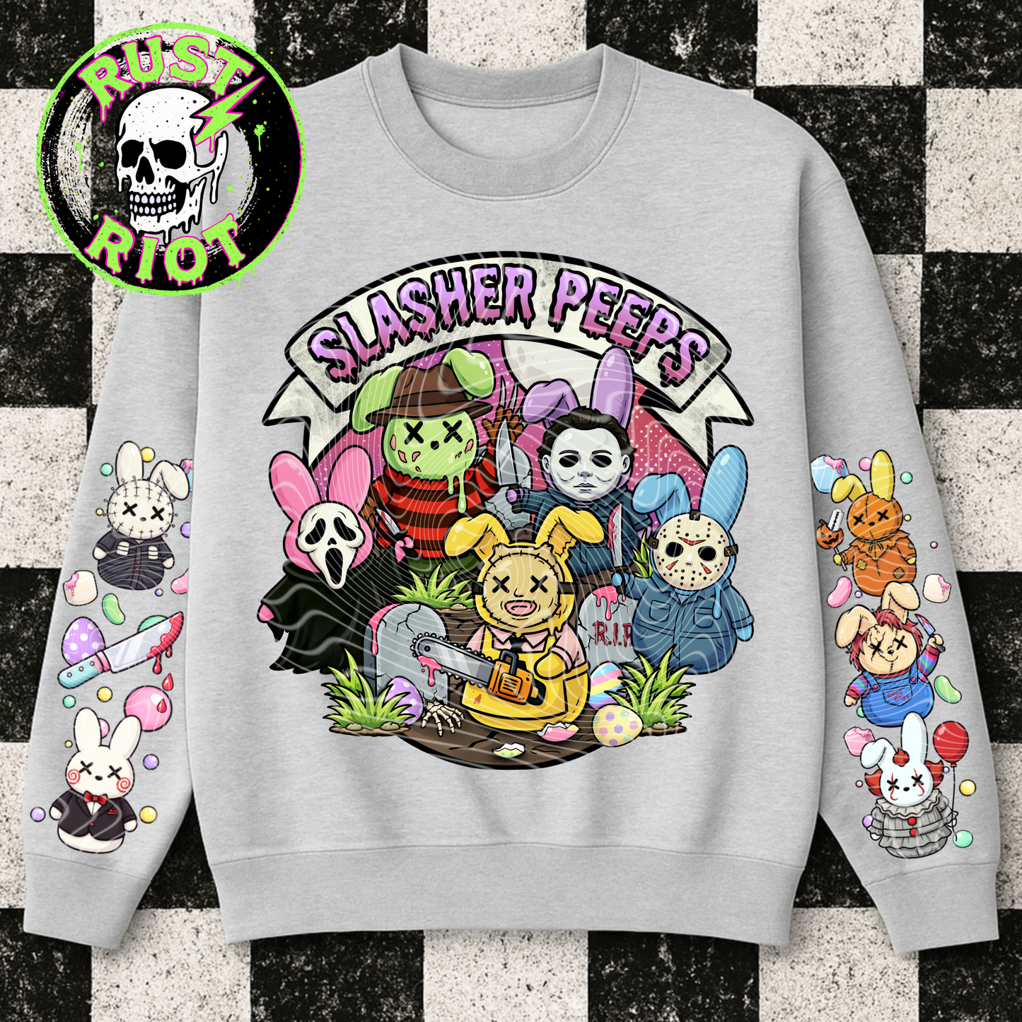 Slashy Easter Everything Bundle | Pastel Horror Graphic Set | PNG Digital Download